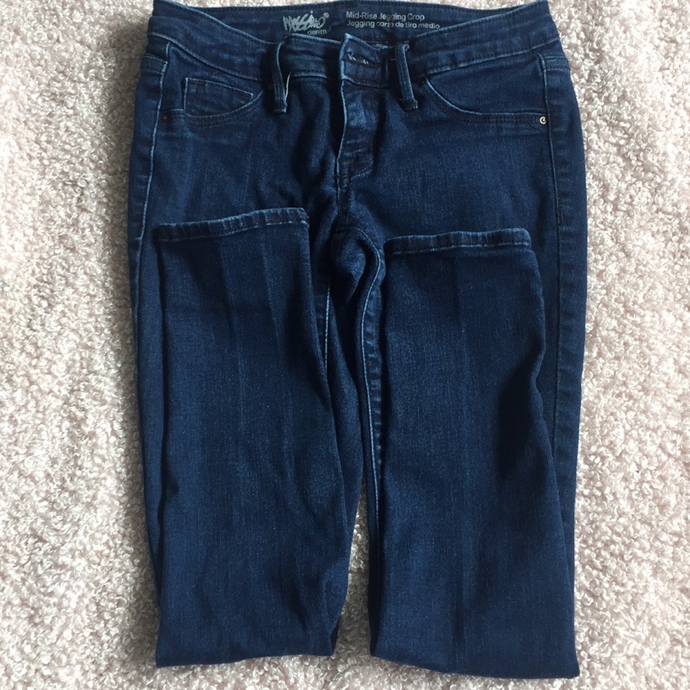 Worn once blue jeans